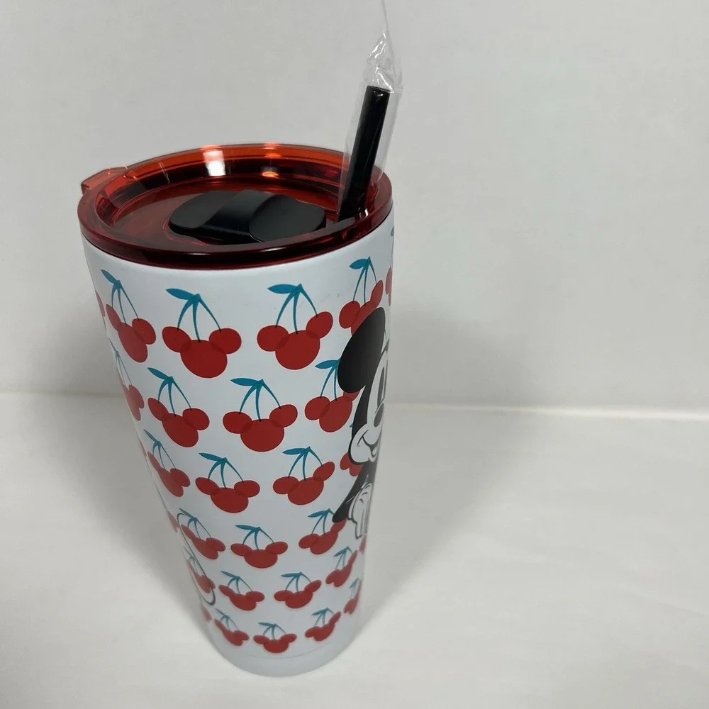 Disney Mickey Mouse With Cherries Stainless Steel‎ Tumbler